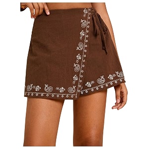 SweatyRocks Womens Boho Mini Skirts Floral Shorts