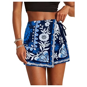 SweatyRocks Womens Boho Mini Skirts Floral Shorts