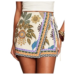 SweatyRocks Womens Boho Mini Skirts Floral Shorts