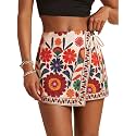 SweatyRocks Women39s Boho Mini Skirts Floral Shorts