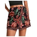SweatyRocks Women39s Boho Mini Skirts Floral Shorts