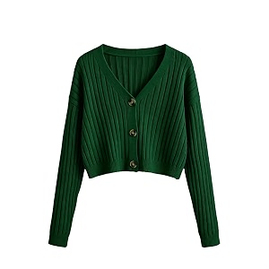 SweatyRocks Womens Long Sleeve Button Front V