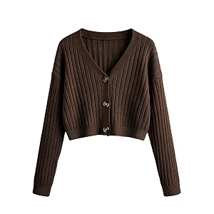 SweatyRocks Womens Long Sleeve Button Front V