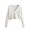SweatyRocks Women39s Long Sleeve Button Front V