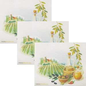 swededishcloths 3 pk olive farm all-purpose swedish dishcloth for cleaning