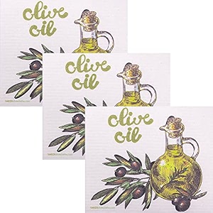 swededishcloths 3 pk olive oil all-purpose swedish dishcloth for cleaning
