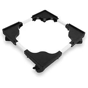 sweese adjustable top load washing machine stand washing machine stands fridge stand refrigerator trolley washing machine trolley capacity 140 kg min-165x195 max-255x32 black