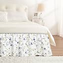 Sweet Blueberry Bed Skirt Queen 15" Drop, Elastic Wrap Around Bedskirt