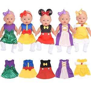 doll clothes 4 pcs princess dresses for 18 inch dolls