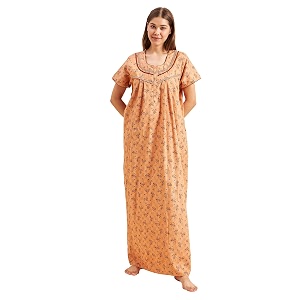 Sweet Dreams Women Cotton Maxi Night Dress