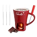 Sweet Fondue Cup, Chocolate Melting Fondue Cups, Fondue Cups Tealight for Chocolate (Red)