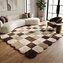 SWEET HOMES Brown Beige Carpet for Living