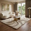 SWEET HOMES Luxury Abstract Shag Rug Thick