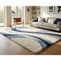 SWEET HOMES Luxury Abstract Wavy Shag Rug