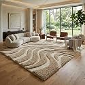 Sweet Homes Microfiber Silk Traditional Rug Sky