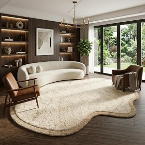 SWEET HOMES Rug for Bedroom Handwoven Shaggy
