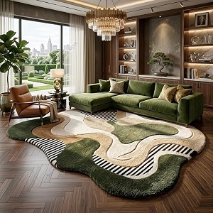 SWEET HOMES Rug for Living Room Checkered
