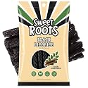 Sweet Roots Black Licorice Twists – 1 Bag (16 oz) – Jumbo Size Candy Sticks | Vegan, Fat Free, Kosher | Soft Gourmet Licorice Candy with Classic Black Licorice Flavor
