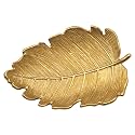Sweet Water Decor Leaf Jewelry Dish, Gold Resin Accessory &amp; Trinket Tray