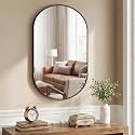 Sweetcrispy 24" x 36" Oval Bathroom Mirror, Wall Mirrors with Metal Frame