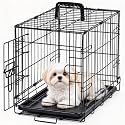 Sweetcrispy Dog Crate, 18 Inch Puppy Small Dog Cage, Foldable Pet Kennel