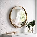 Sweetcrispy Round Wall Mirror 24 Inch, Bathroom Wall Circle Mirror