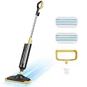 Sweetcrispy Steam Mop for Floor Cleaning,Lightweight Floor Steamer Cleaner for Hardwood/Tile/Laminate Floors Carpet, 2 Washable Pad, Black and Yellow
