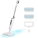 Sweetcrispy Steam Mop for Floor Cleaning,Lightweight Floor Steamer Cleaner for Hardwood/Tile/Laminate Floors Carpet, 2 Washable Pad,White and Grey