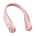 SWEETFULL Hand Free Neck Fan, Rechargeable Mini USB Personal Fan with 360 Rotation, 3 Adjustable Speeds for Home, Sport, Camping, Beach, Travel, Office (Pink)