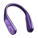 SWEETFULL Portable Neck Fan 360° Cooling Bladeless Personal Fan | No Hair Twisting - 4000mAh USB Rechargeable Wearable Fan for Travel, Birthday Gifts for Men, Women, Mom, and Dad