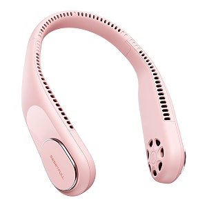 sweetfull portable neck fan bladeless personal fan 5000mah rechargeable battery operated wearable small fan360 cooling airflow 3 speed neck cooler for women men 5000mah pink