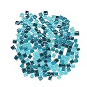 Sweven Art Mosaic Tiles, 10x10mm Square, 4mm Thick, Shades of Aqua (Pack of 200Gms)