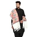 SWI WITH LABEL Men's Kashmiri Aari Embroidered Wool Stole