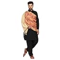 SWI WITH LABEL Men's Kashmiri Aari Embroidered Wool Stole
