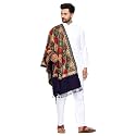 SWI WITH LABEL Men's Kashmiri Aari Embroidered Wool Stole