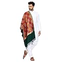 SWI WITH LABEL Men's Kashmiri Aari Embroidered Wool Stole