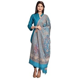 swi stylish women39s kashmiri jamawar inspired shawl  warm silky soft polyester winter wrap 100x200 cm large designer shawl for ladies