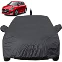 Swift Dustproof Car Cover with Mirror &amp; Antenna Pockets, Grey Color, Taffeta Polyster,Triple Stitched, Compatible with Maruti Swift Car Cover (2018 to 2024), Swift Car Accessories