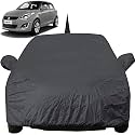 Swift Dustproof Car Cover with Mirror &amp; Antenna Pockets, Grey Color, Taffeta Polyster,Triple Stitched, Compatible with Maruti Swift Car Cover (2005 to 2017), Car Accessories