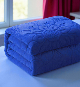 swikon star floral double mink blanket for heavy winter microfiber blue55