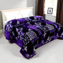 Swikon star Floral Double Mink Blanket for Heavy Winter (Microfiber, Multicolor)