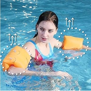 swimming arm bands for kids adults  arm floats  swim wings  swim float band  floater sleeves swimming rings yellow