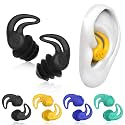 Swimming Ear Plugs for Adults Kids, 4 Pairs Silicone Earplugs Water Sports
