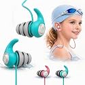 Swimming Ear Plugs for Adults Kids with Lanyard, 2 Pairs Swim Earplugs
