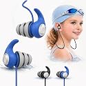 Swimming Ear Plugs for Adults Kids with Lanyard, 2 Pairs Swim Earplugs