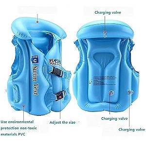 i k impex swimming pool jacket swimming inflatable jacket for kids learn inflatable swim vest safety jacket life saving guard for kids3-8 year multicolourswimming jacket
