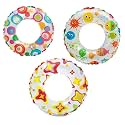 I K IMPEX Swimming Ring Swim Tube for Kids Swimming Learing Ring for Girls and Boys Swimming Tube Inflatable Swim Ring (3-8Year) (Size - 24''inch) (Swim Ring) (Pack of 3)