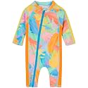 SwimZip UPF50+ Girls' Long Sleeve One Piece Swimsuit, Kids Bathing Suit