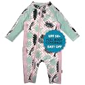 SwimZip UPF50+ Girls' Long Sleeve One Piece Swimsuit, Kids Bathing Suit