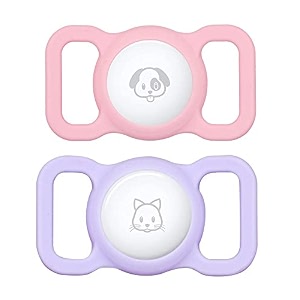 for airtag 1st amp 2nd generation holder2 pack waterproof high-strength elastic silicone airtag dog collar holder mint greenampblack
